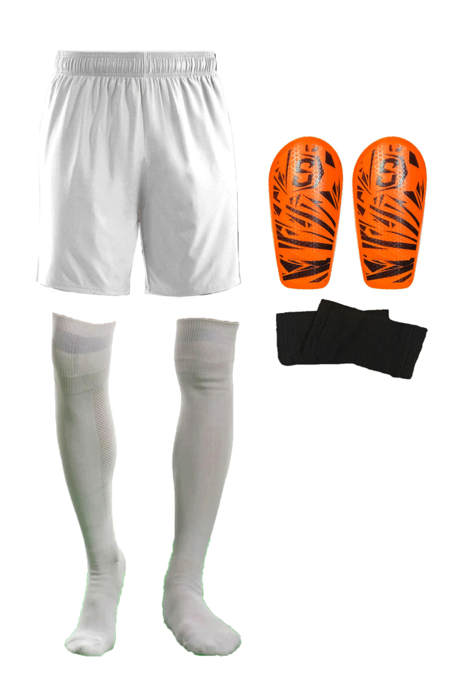 Futbol Şortu, Futbol Çorabı ve Tekmelik Takımı – Uçkur İpli Kombin Tam Set