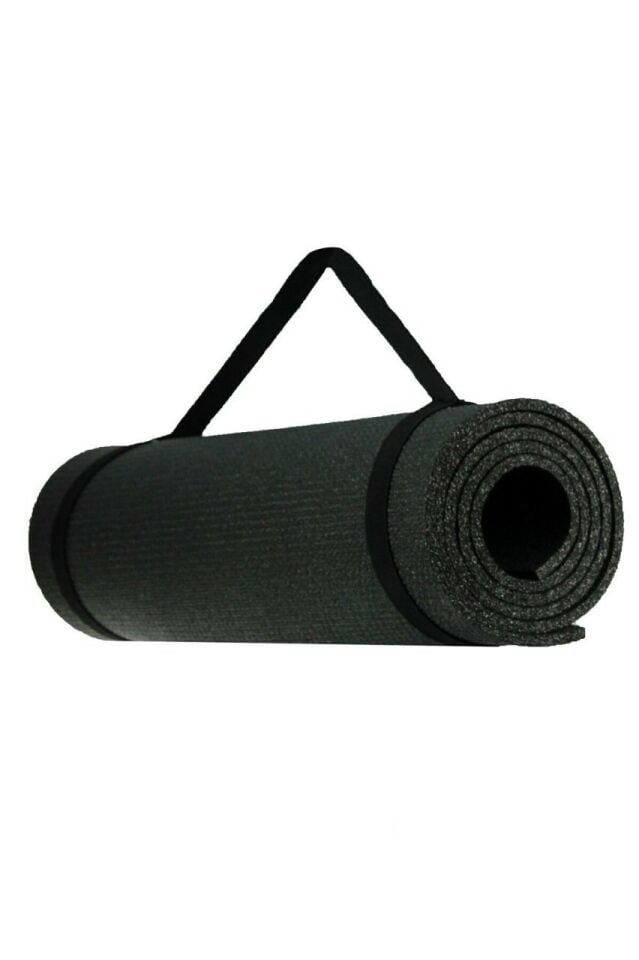 6,5 mm Kalınlık Pilates Matı Yoga Matı Kamp Matı Siyah Boy 150 Cm En 51 Cm