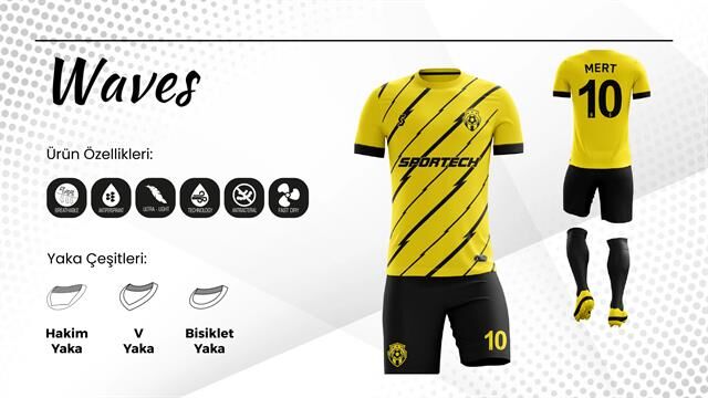 SPORTECH waves Dijital Futbol Forma Takımı