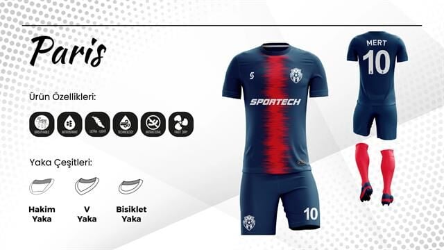SPORTECH paris Dijital Futbol Forma Takımı
