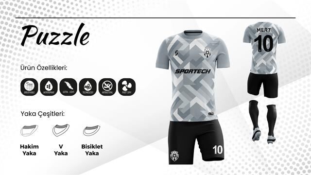 SPORTECH pzzle Dijital Futbol Forma Takımı