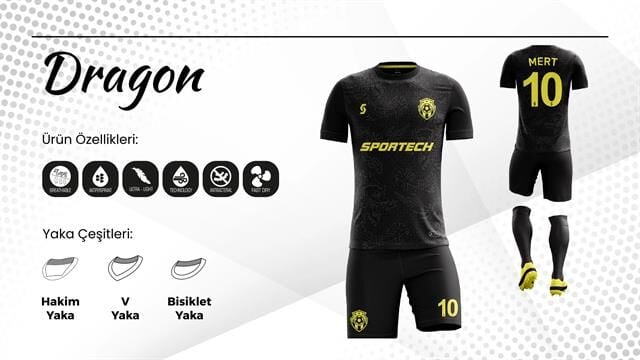 SPORTECH dragon Dijital Futbol Forma Takımı