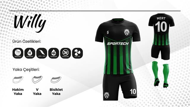 SPORTECH willy Dijital Futbol Forma Takımı