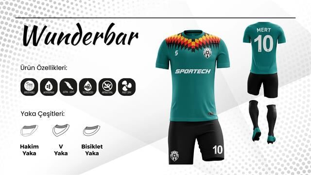 SPORTECH wunderbar Dijital Futbol Forma Takımı
