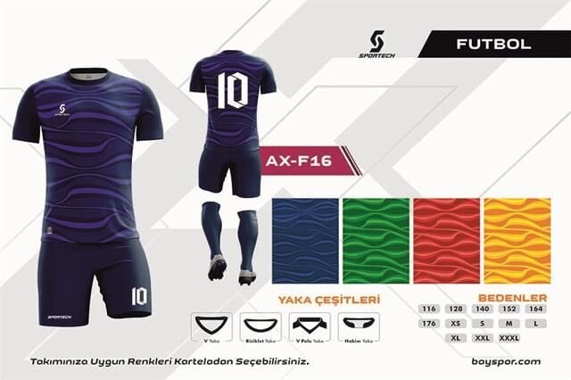 AX-F16 Dijital Futbol Forma Takımı AX-F16 Dijital Futbol Forma Takımı