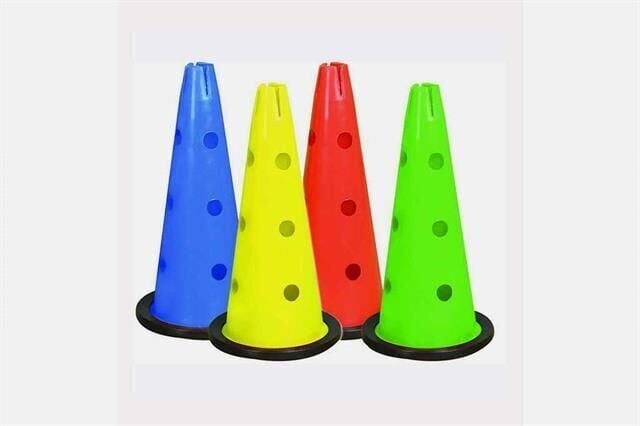 45 cm Delikli Kauçuk Tabanlı Antrenman Hunisi Sarı
