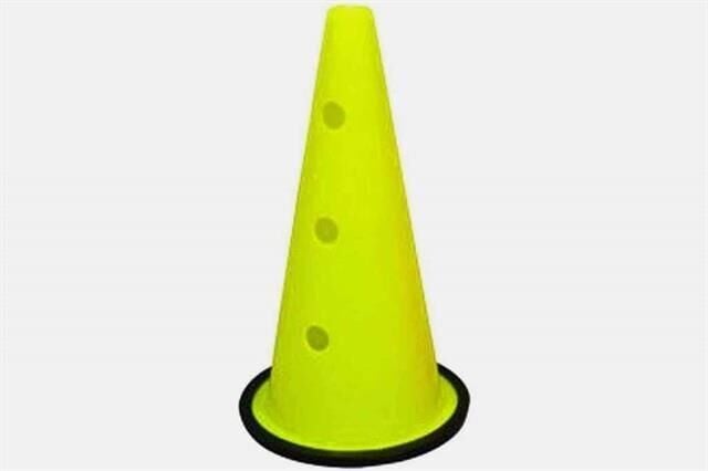 45 cm Delikli Kauçuk Tabanlı Antrenman Hunisi Sarı