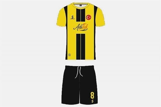 SHFD1 Dijital Hentbol Forma V Yaka - Yağmur Desen
