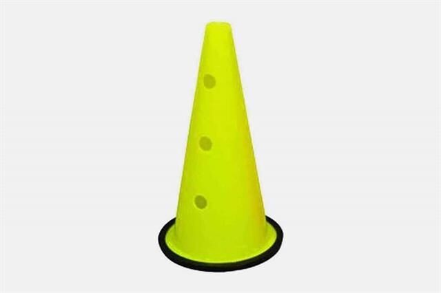 45 cm Delikli Kauçuk Tabanlı Antrenman Hunisi Mavi
