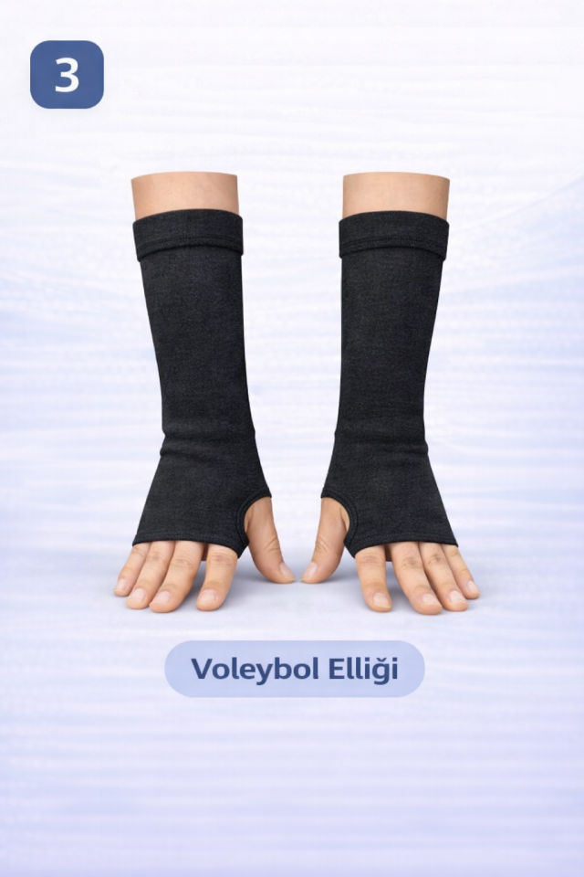 7 Parça Voleybol Seti Voleybol Dizlik 2 Adet Voleybol Kolluk Voleybol Diz Üstü Çorap Kafa Ter Bandı