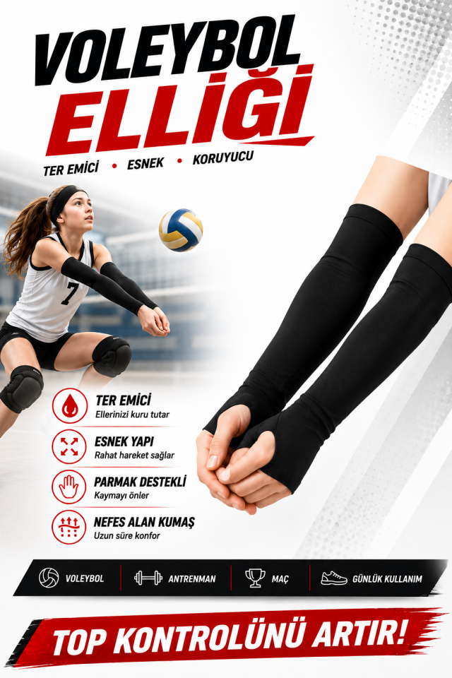 Voleybol Seti - Voleybol Dizliği Sünger Destekli Voleybol Kolluğu Havlu Bileklik Kafa Bandı(havlu)
