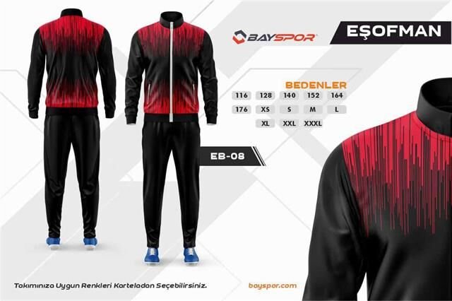Sportech EB-8 Dijital Baskılı Kamp Eşofman Takımı