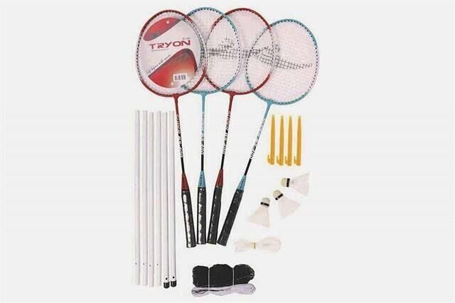 BS-400 Badminton Set 4 Raket + 3top Ağ Demir Set