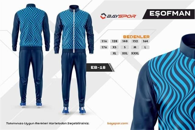 Sportech EB-18 Dijital Baskılı Kamp Eşofman Takımı