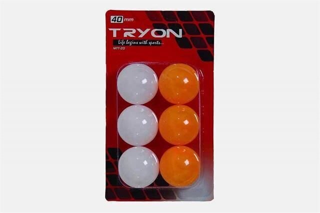 Mtt-20 Turuncu Beyaz 6 lı Pinpon Topu