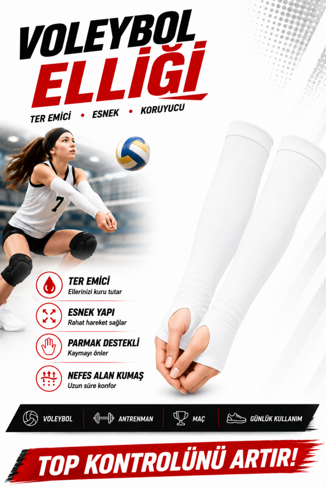 Voleybol Seti - Voleybol Dizliği Sünger Destekli Voleybol Kolluğu Havlu Bileklik Kafa Bandı(havlu)