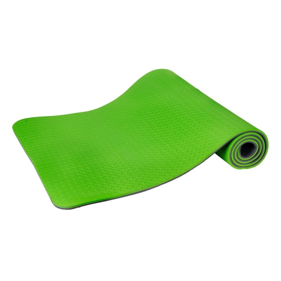 8 mm Çift Taraflı Kullanılabilir Kaymaz Yüzey Yoga Matı -Yeşil