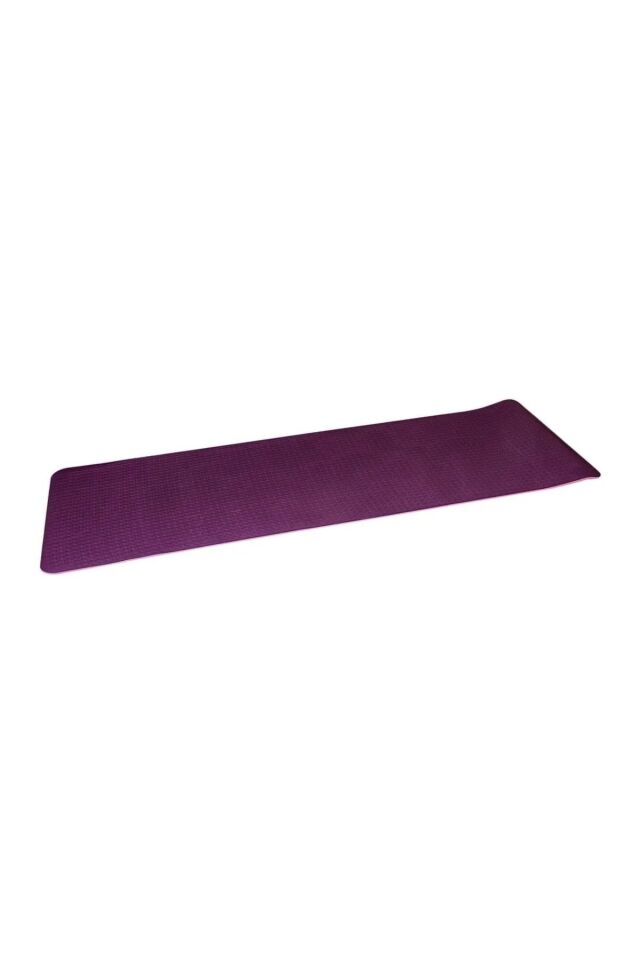8 mm Çift Taraflı Kullanılabilir Kaymaz Yüzey Yoga Matı -Mor