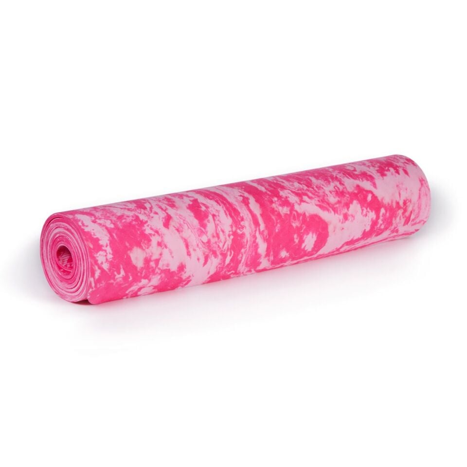 6 Mm Çevre Dostu  Ebruli Yoga Matı Kaymaz Doku-Mavi