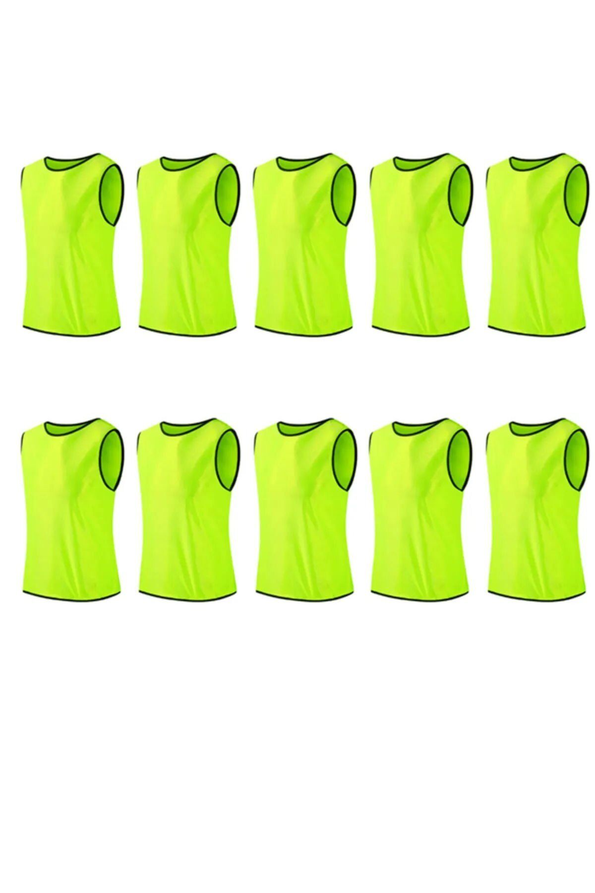 10 Adet Antrenman Yeleği Halı Saha Maç Yeleği-Sarı