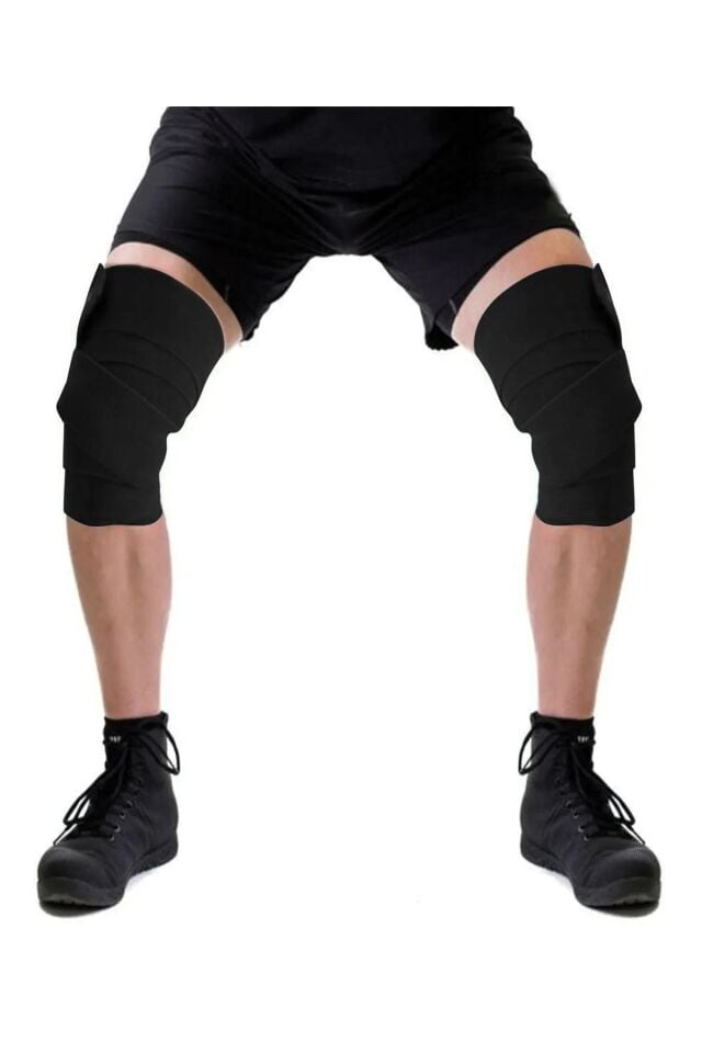 2’li Diz Bandajı Fitness Dizliği Ağırlık Dizliği Fitness Knee Wraps Fitness Dizlik Sarmalı Dizlik