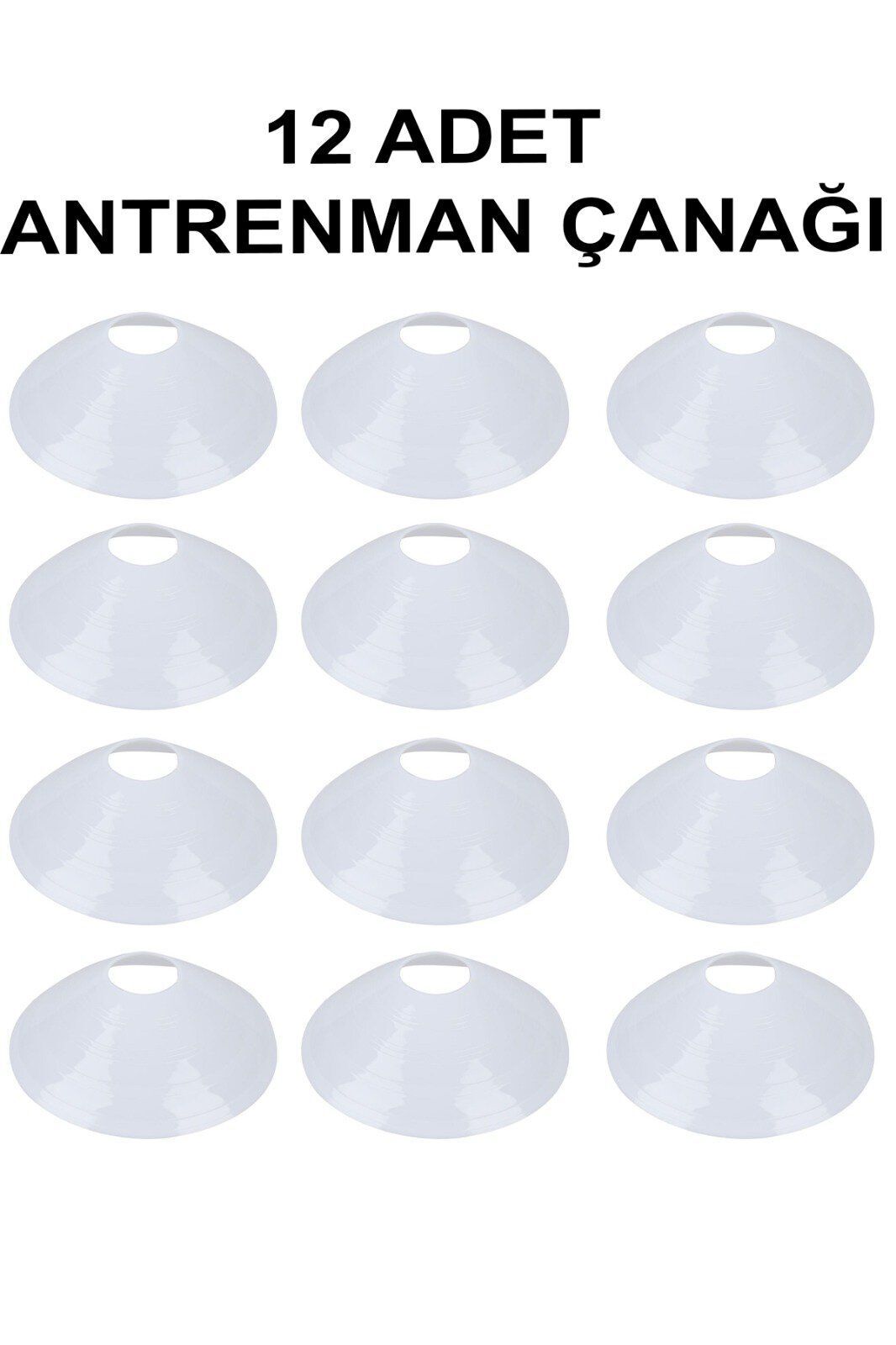 12 Adet Antrenman Çanağı-Beyaz