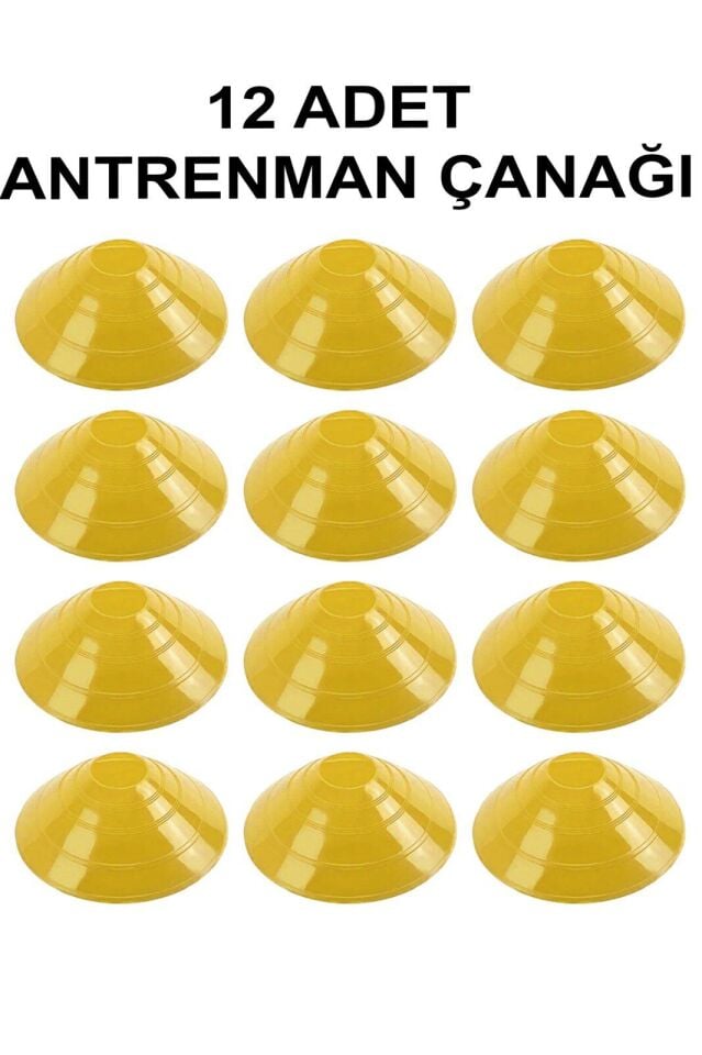 12 Adet Antrenman Çanağı-Sarı