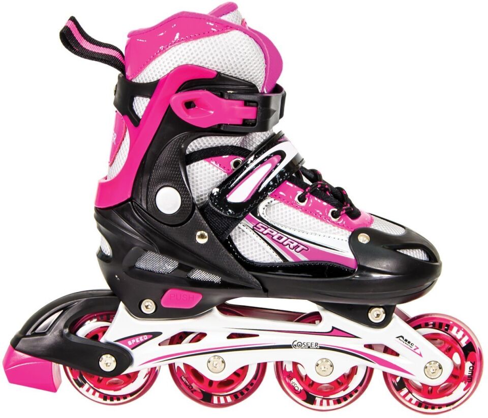 Cosfer CSFTE261PL Silikon Tekerlekli Alüminyum Paten 38-41 - Pembe