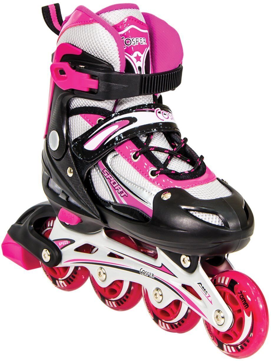 Cosfer CSFTE261PL Silikon Tekerlekli Alüminyum Paten 38-41 - Pembe