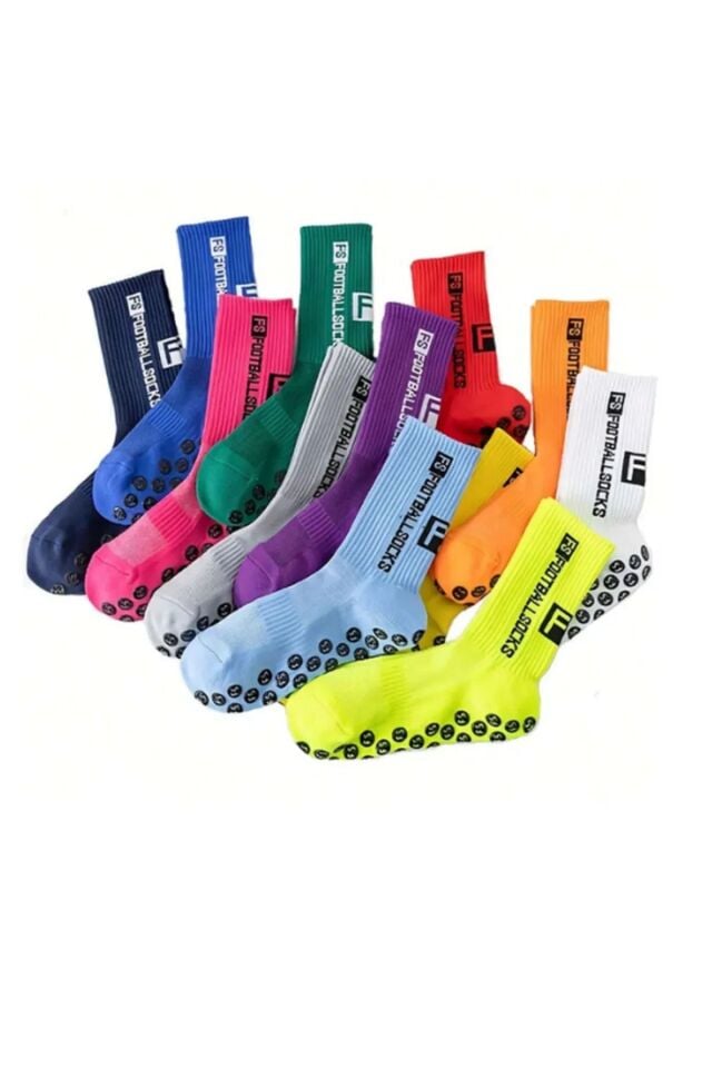 Unisex Anti Slip Socks Kaymaz Silikon Havlu Taban Dikişsiz Maç Pro Sporcu Çorabı