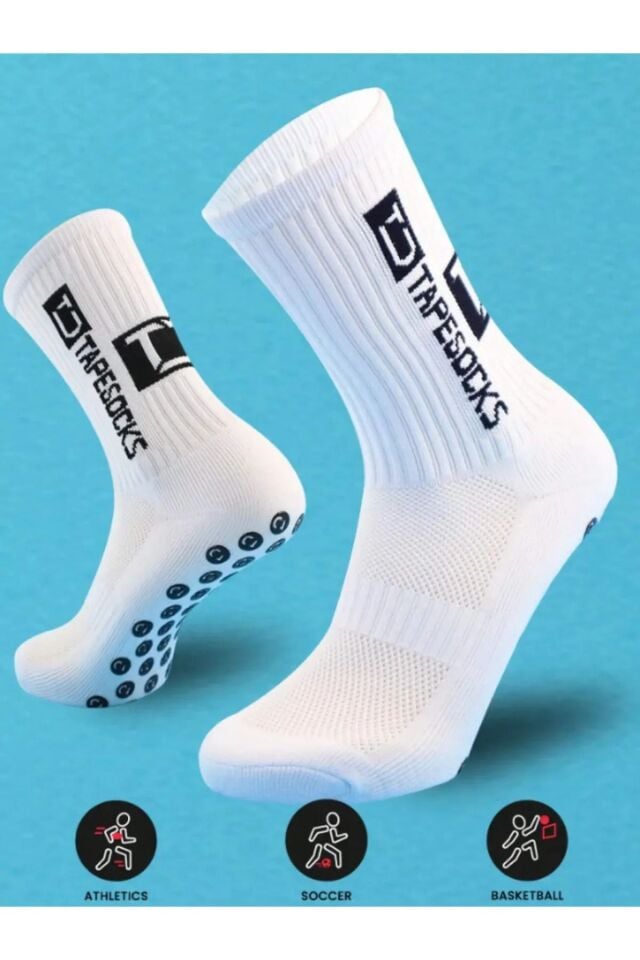 Unisex Anti Slip Socks Kaymaz Silikon Havlu Taban Dikişsiz Maç Pro Sporcu Çorabı