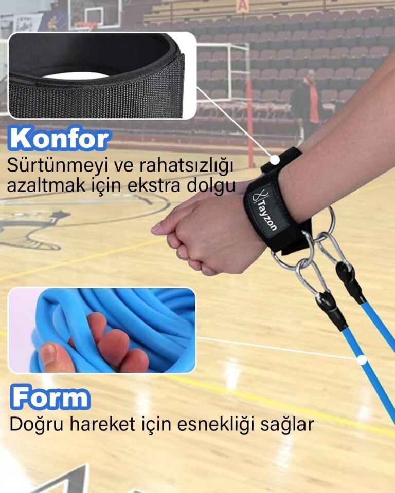 Voleybol Drill Antrenmanı Pas Antrenmanı Lastiği Smaç Antrenman Lastiği 4 Adet Bileklik