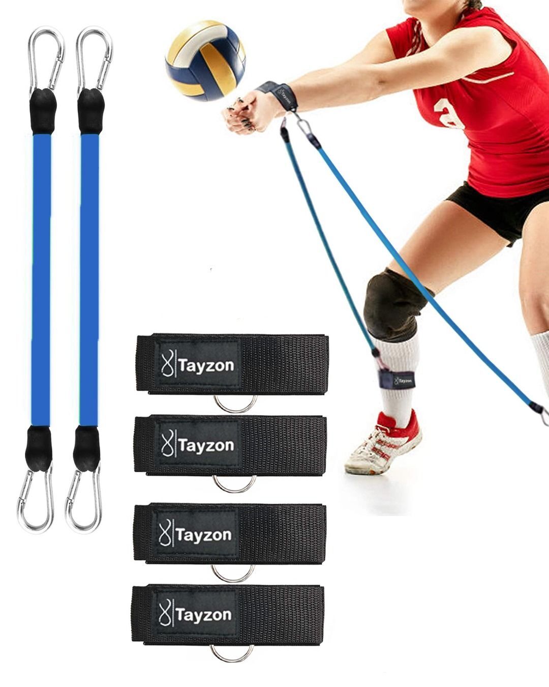 Voleybol Drill Antrenmanı Pas Antrenmanı Lastiği Smaç Antrenman Lastiği 4 Adet Bileklik