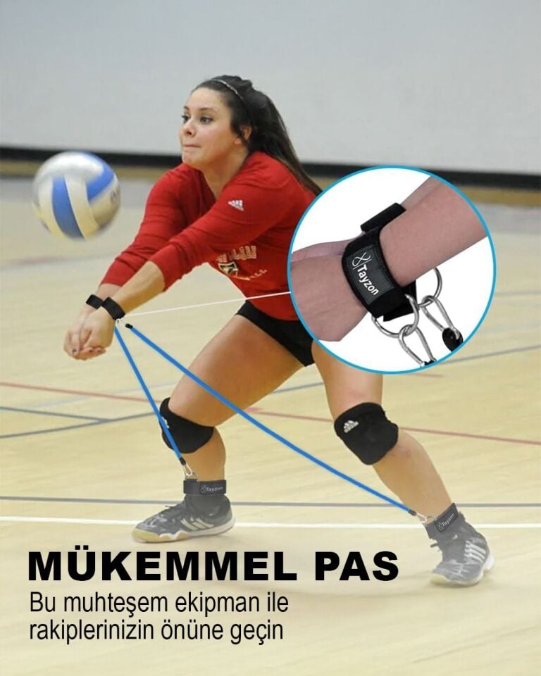 Voleybol Drill Antrenmanı Pas Antrenmanı Lastiği Smaç Antrenman Lastiği 4 Adet Bileklik