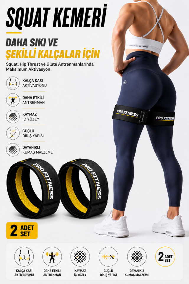 2 Adet Squat Kemeri Kaymaz Kan Akışı Kısıtlama Bandı Üst Kol ve Bacak Güç Antrenmanları Kalça Egzersizleri Bandı