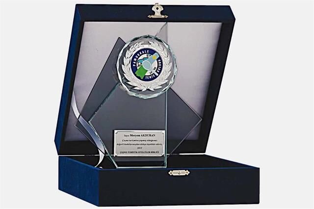 Bayspor M20 Kadife Kutulu Kristal Plaket 24 cm