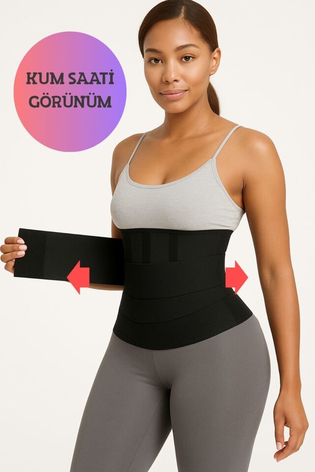Yüsek Kalite Bel İnceltici Sıkılaştırıcı Bele Dolamalı Kum Saati Görüntüsü Veren Korse