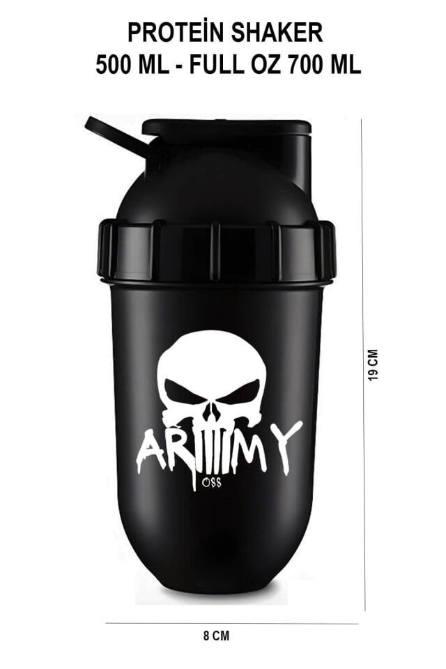 Protein Shaker Karıştırıcı 500 ml Sporcu Shaker Antreman Shaker Sporcu Suluğu Fitness Shaker