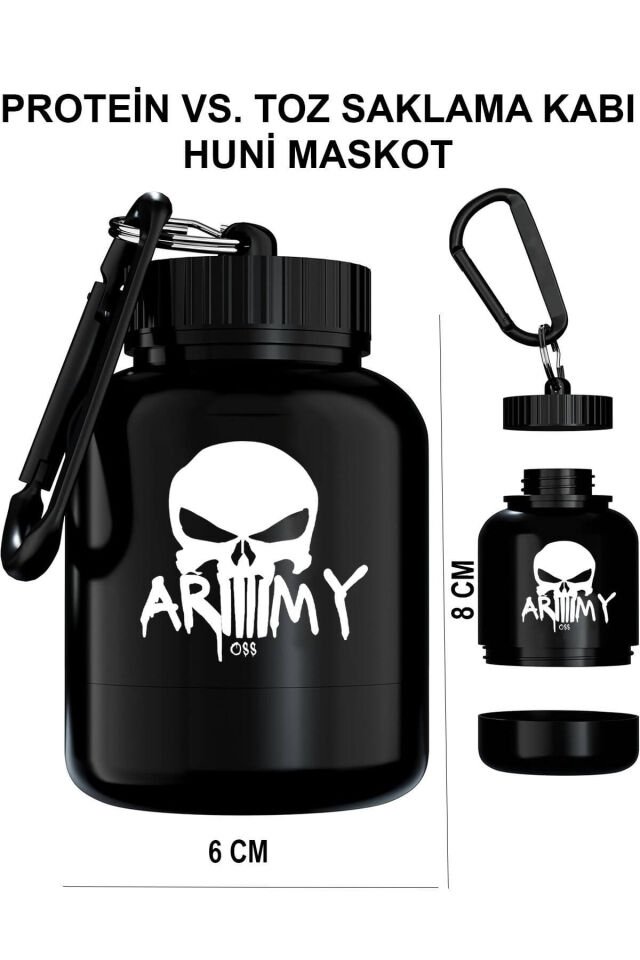 Protein Toz Saklama Hunisi Protein Toz Saklama Kabı Fitness Saklama Kabı Huni Pillbox Saklama Kutusu