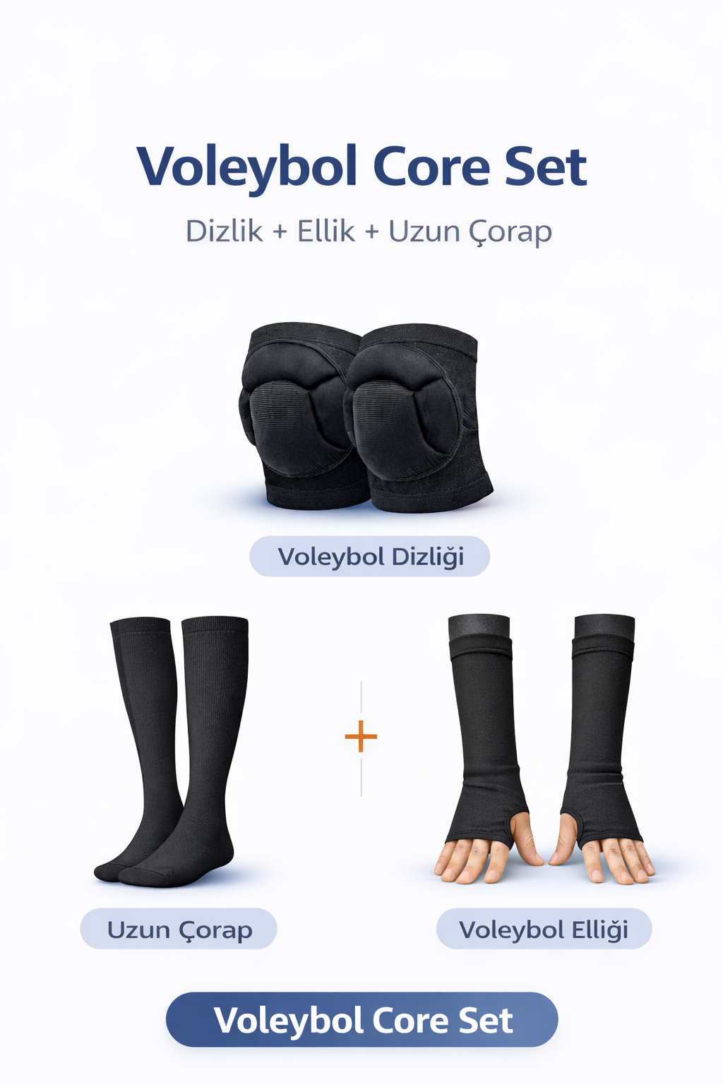 Voleybol Antrenman Seti Voleybol Dizliği Voleybol Elliği Uzun Konç Çorap Voleybol Seti