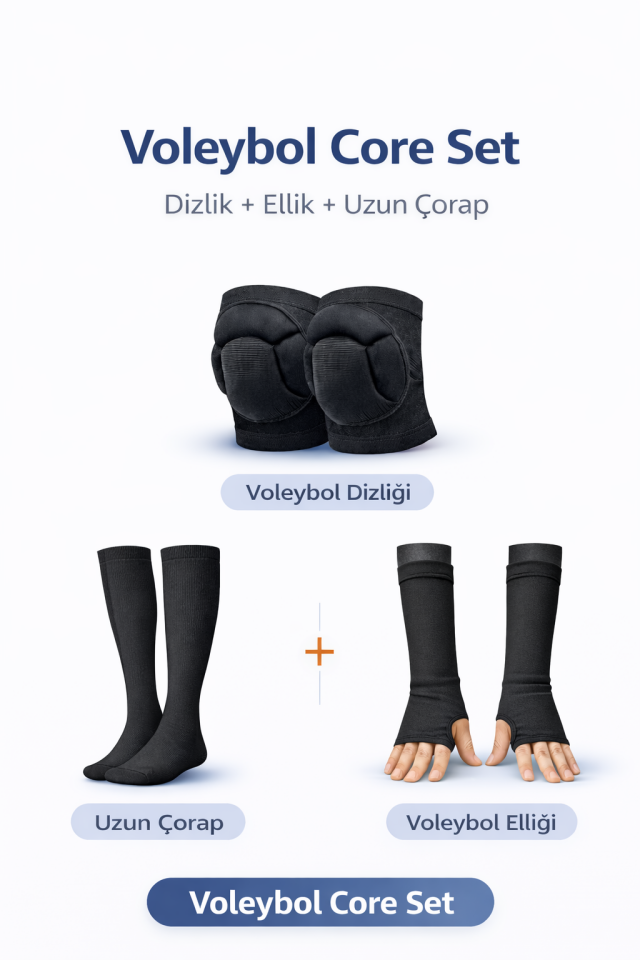 Voleybol Antrenman Seti Voleybol Dizliği Voleybol Elliği Uzun Konç Çorap Voleybol Seti