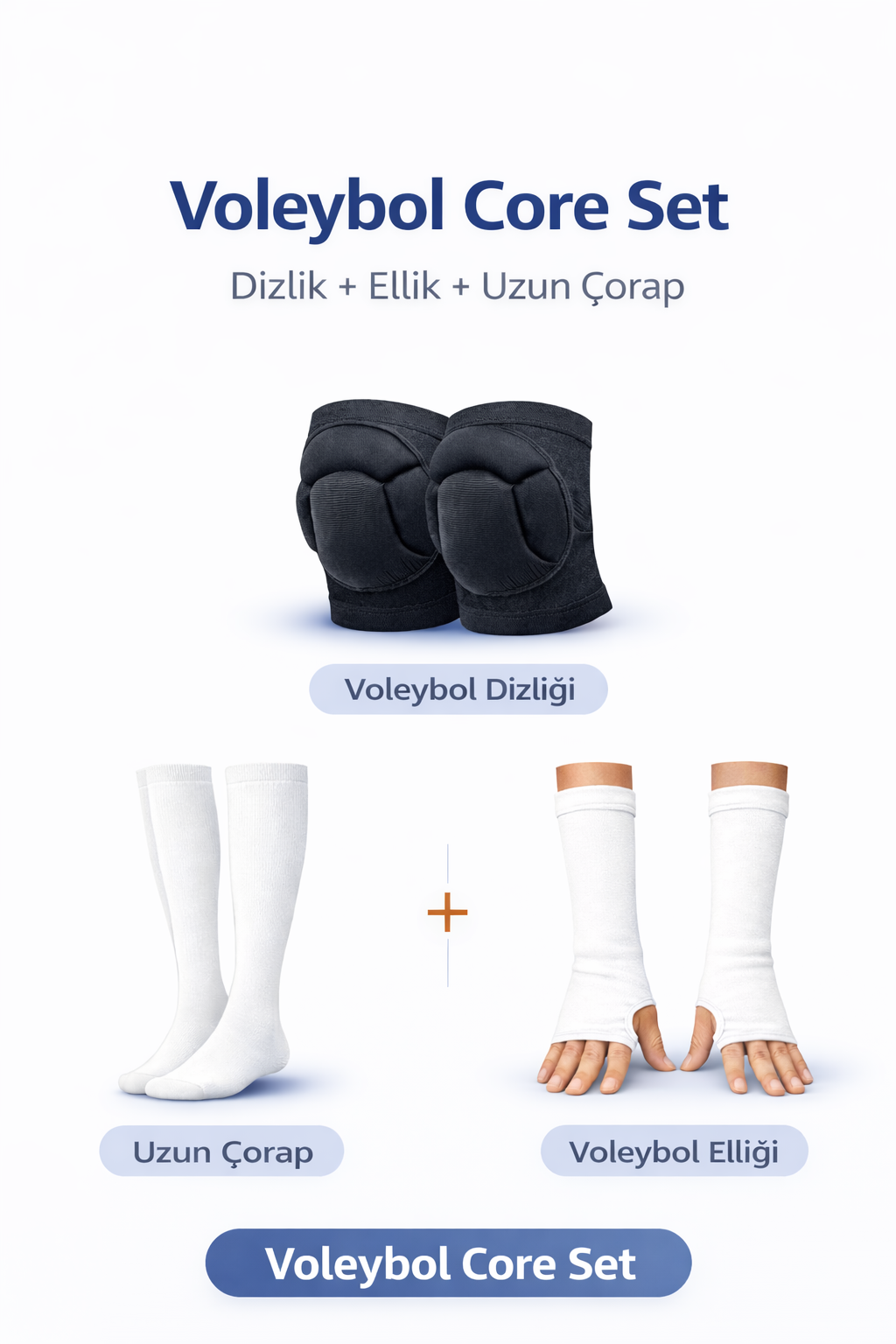 Voleybol Antrenman Seti Voleybol Dizliği Voleybol Elliği Uzun Konç Çorap Voleybol Seti