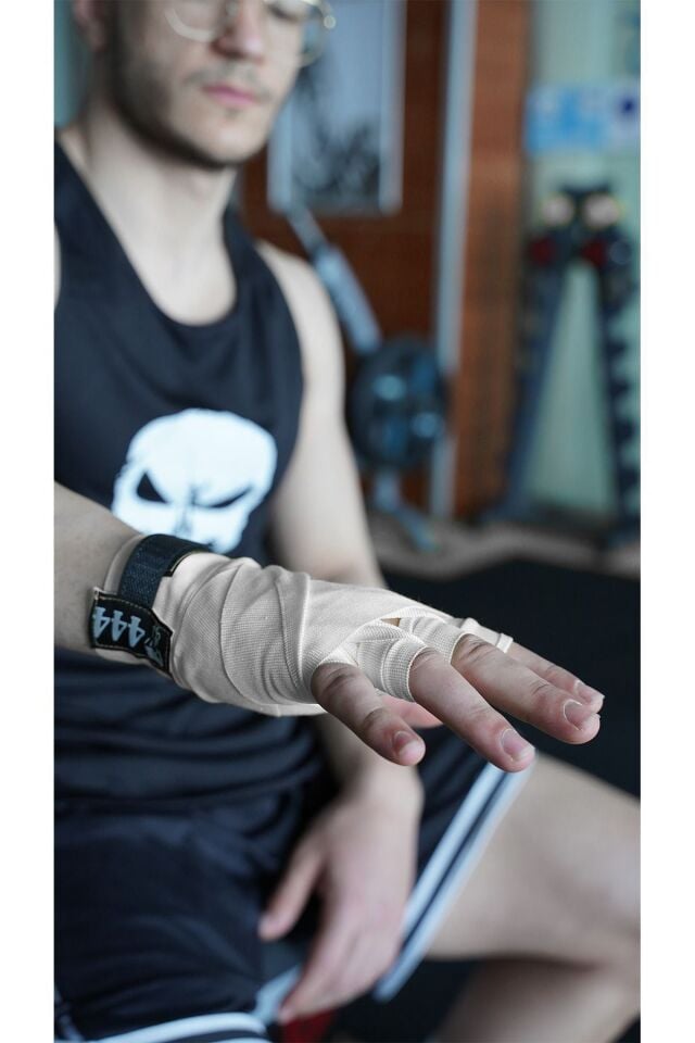 Boks Kickbox Muay Thai Sanda El Bandajı 3,5 Metre X 2 Adet Çift Boks Bandajı Sargı Bandaj