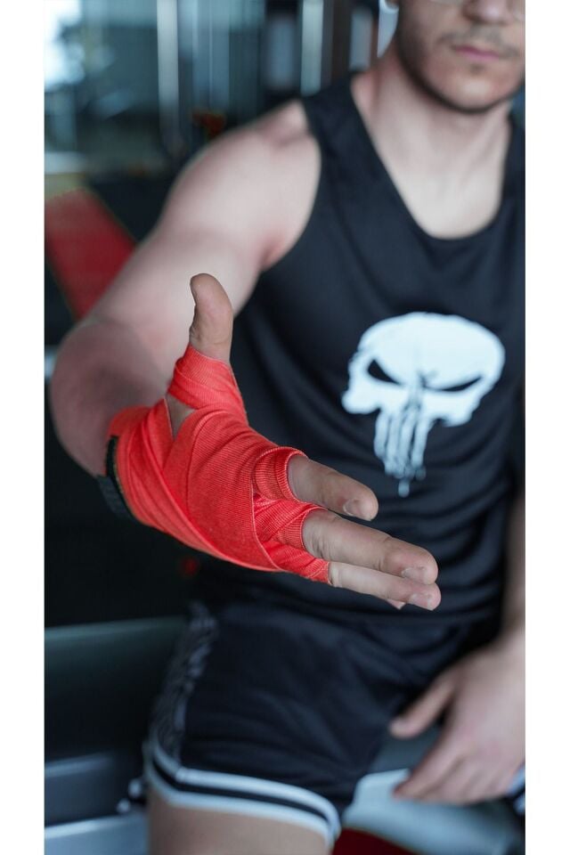 Boks Kickbox Muay Thai Sanda El Bandajı 3,5 Metre X 2 Adet Çift Boks Bandajı Sargı Bandaj