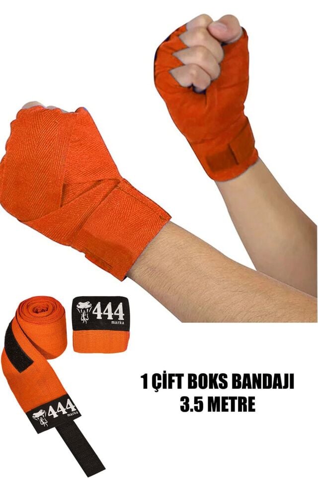 Boks Kickbox Muay Thai Sanda El Bandajı 3,5 Metre X 2 Adet Çift Boks Bandajı Sargı Bandaj