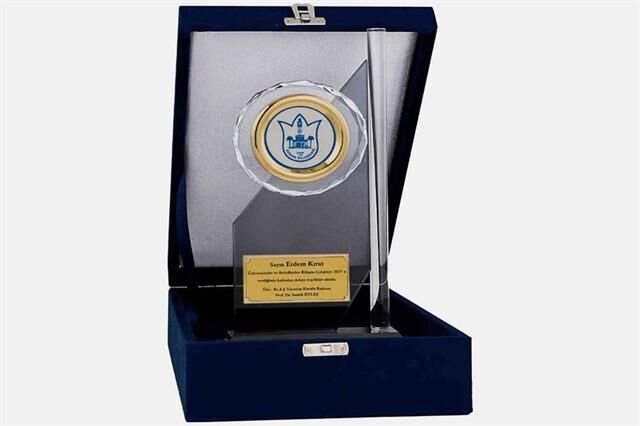 Bayspor M52 Kadife Kutulu Kristal Plaket 26 cm