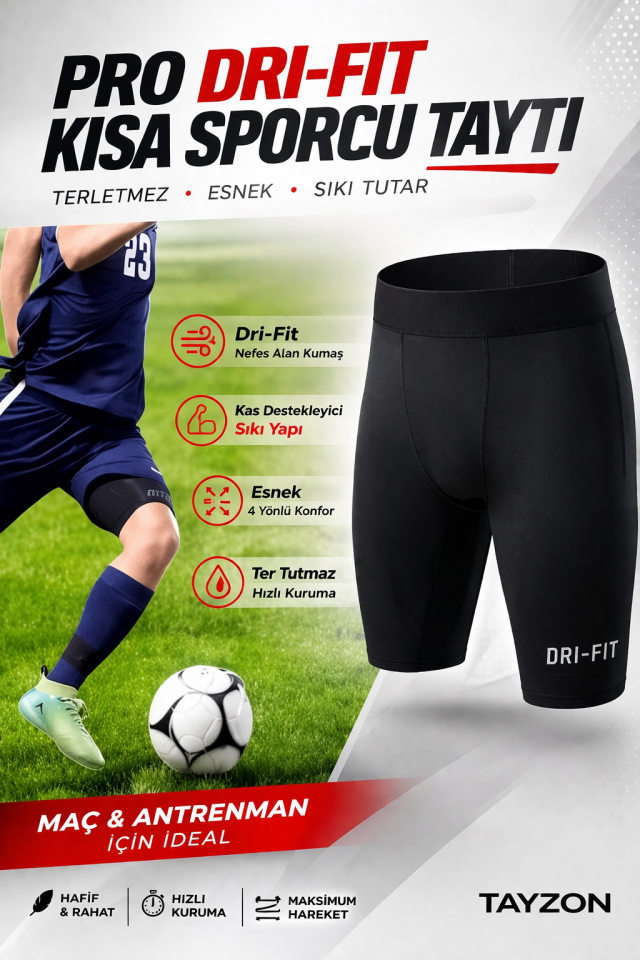 Pro Kısa Futbol Taytı Dizüstü Spor Tayt Kısa Dizüstü Futbol Taytı Spor Taytı Fitness Tayt