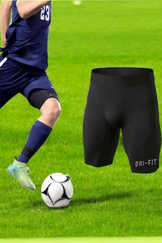 Pro Kısa Futbol Taytı Dizüstü Spor Tayt Kısa Dizüstü Futbol Taytı Spor Taytı Fitness Tayt S