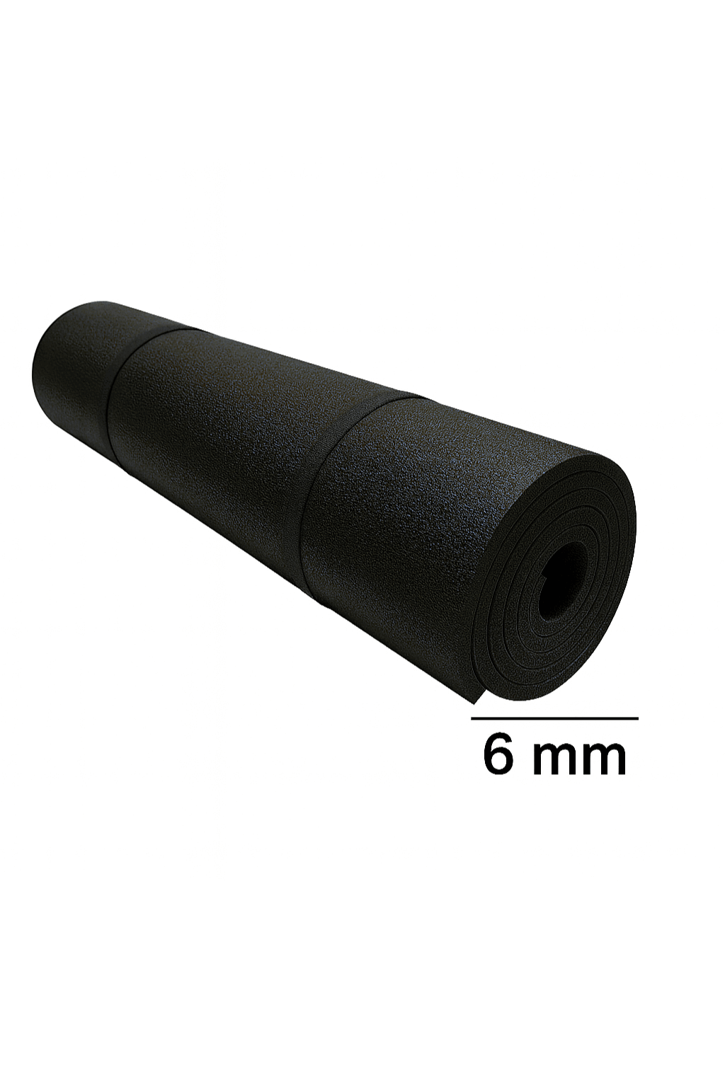 Yoga Pilates Matı 6 mm (180×60 cm) – Siyah Kaydırmaz Egzersiz Matı