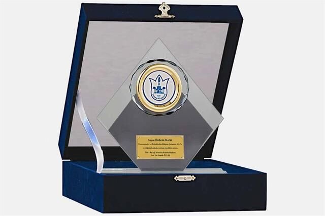 Bayspor M64 Kadife Kutulu Kristal Plaket 24 cm